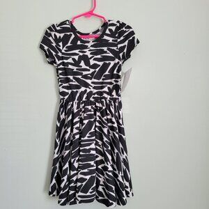 Dot Dot Smile Dress Girl's 3/4  Toddler Black & White Twirl Cap Sleeve NWT